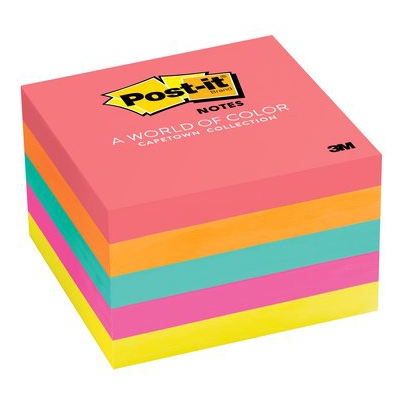 3M POST IT PAD 3″ X 3″ 5’S/PKT ASSORTED NEON