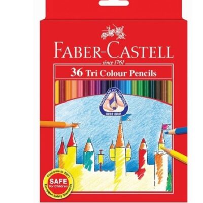 FABER CASTELL TRI COLOUR PENCIL 36 LONG