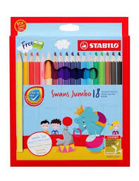SCHWAN STABILO JUMBO COLOUR PENCIL 18  LONG