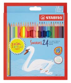 SCHWAN STABILO HEXAGONAL COLOUR PENCIL 24 LONG