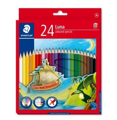 STAEDTLER LUNA PERMANENT COLOUR PENCIL 24 LONG