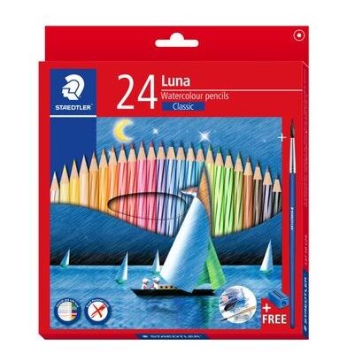 STAEDTLER LUNA WATERCOLOUR PENCIL CLASSIC 24 LONG