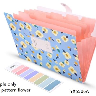 EXPANDING FILE A4 WITH HANDLE 12 POCKETS (FLOWER)